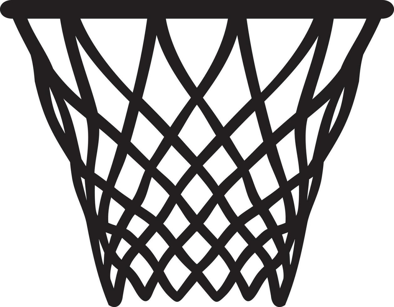 basketball cerceau noir et blanche. vecteur illustration