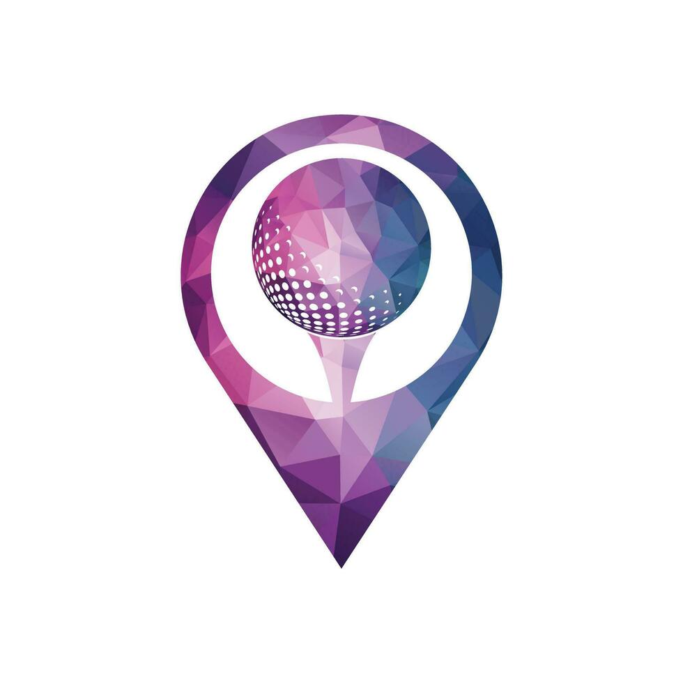 logo de golf avec des éléments de conception de balle. peut être utilisé pour les entreprises d'équipement de golf. vecteur