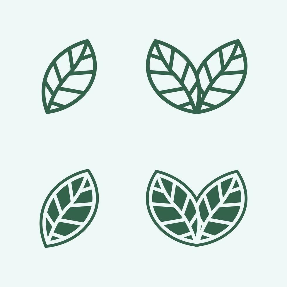 vecteur de conception de logo de feuille pour le modèle de symbole de nature modifiable, icône de vecteur d'élément de nature d'écologie de logo de feuille verte.