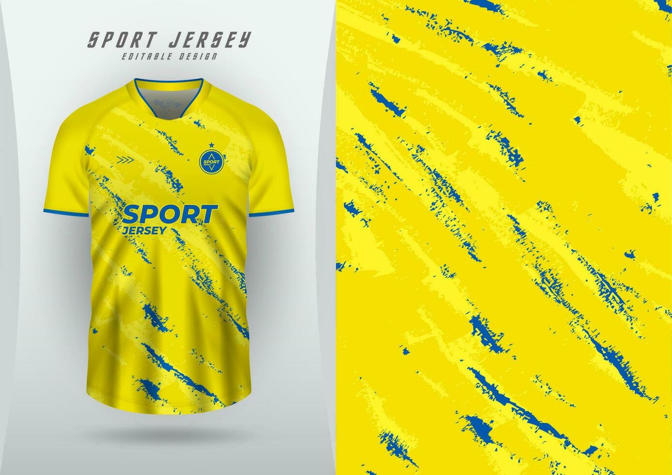 Contexte pour des sports Jersey, football Jersey, fonctionnement Jersey, courses Jersey, Jaune et bleu modèle. vecteur