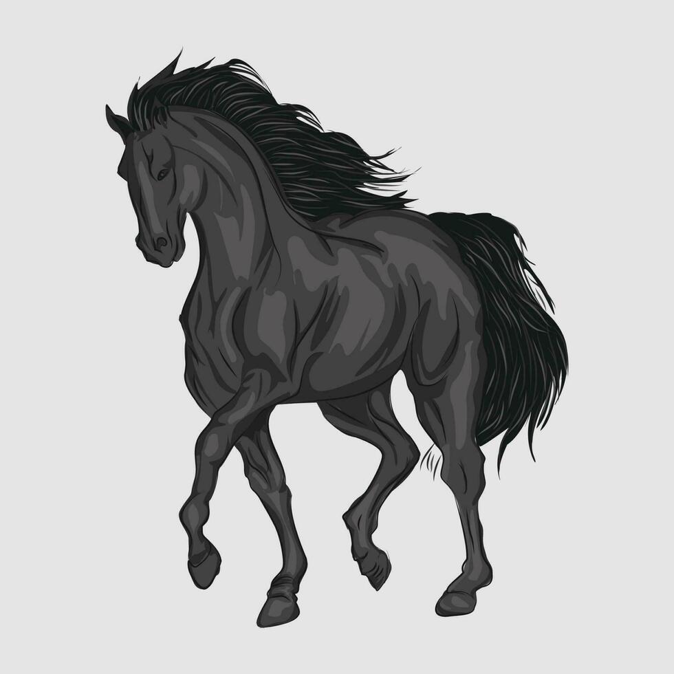 illustration vectorielle de cheval vecteur