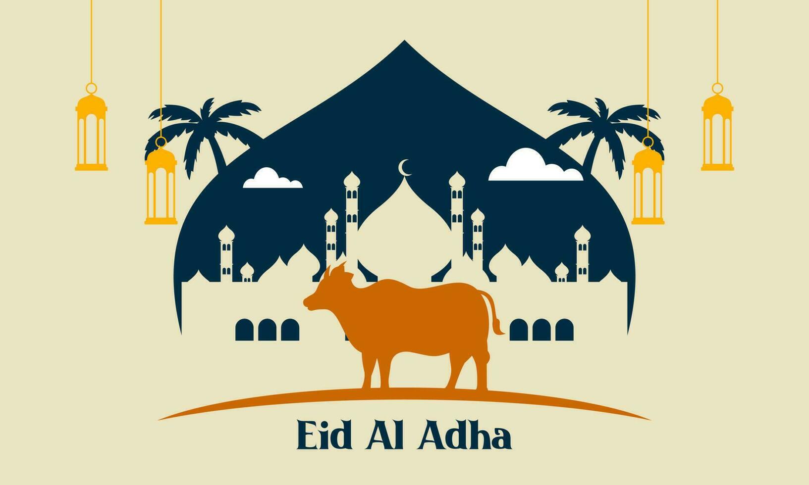 eid Al adha bannière conception vecteur illustration. islamique et arabe Contexte pour musulman communauté Festival