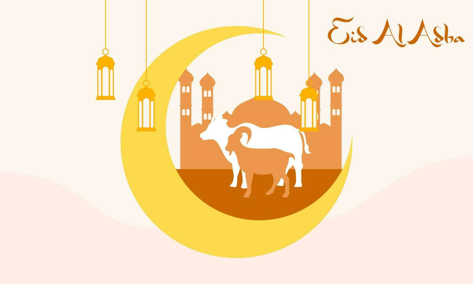 eid Al adha bannière conception vecteur illustration. islamique et arabe Contexte pour musulman communauté Festival