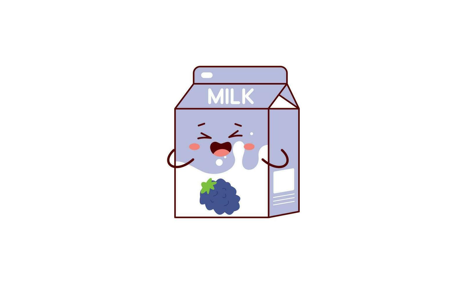 dessin animé lait. asiatique produit. kawaii anime conception. dessin animé style vecteur