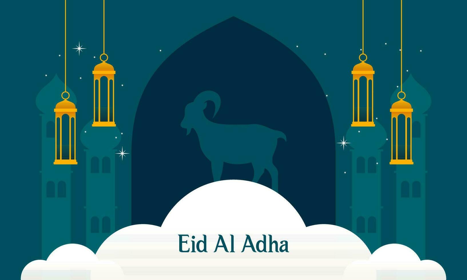 eid Al adha bannière conception vecteur illustration. islamique et arabe Contexte pour musulman communauté Festival