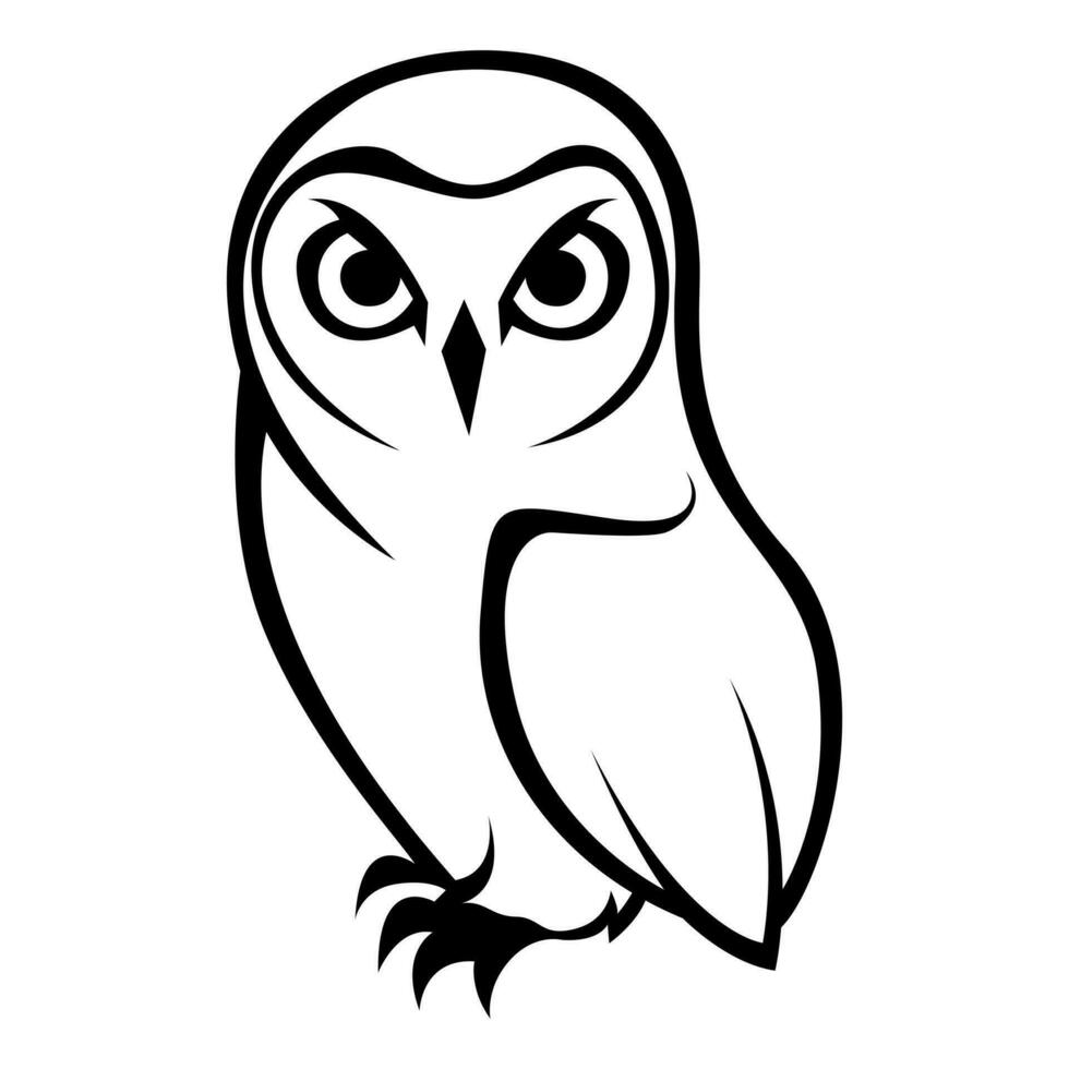 hibou icône logo conception vecteur