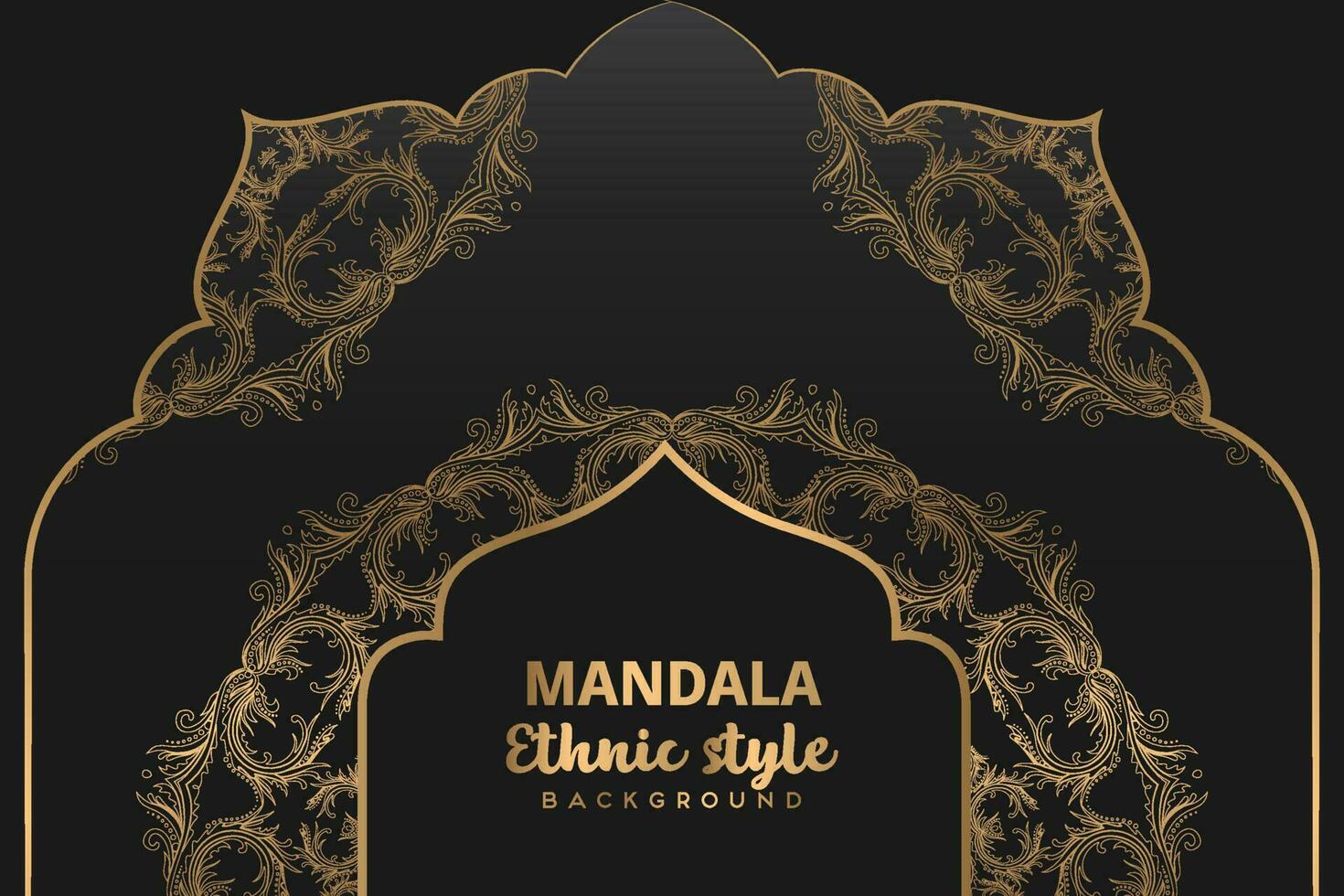 luxe mandala arrière-plan, mandala d'or arabesque modèle arabe islamique conception vecteur