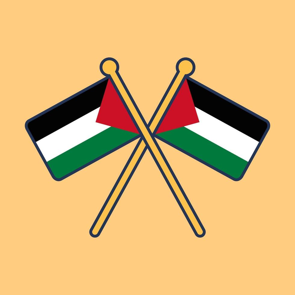 illustration d'icône de drapeau palestine vecteur