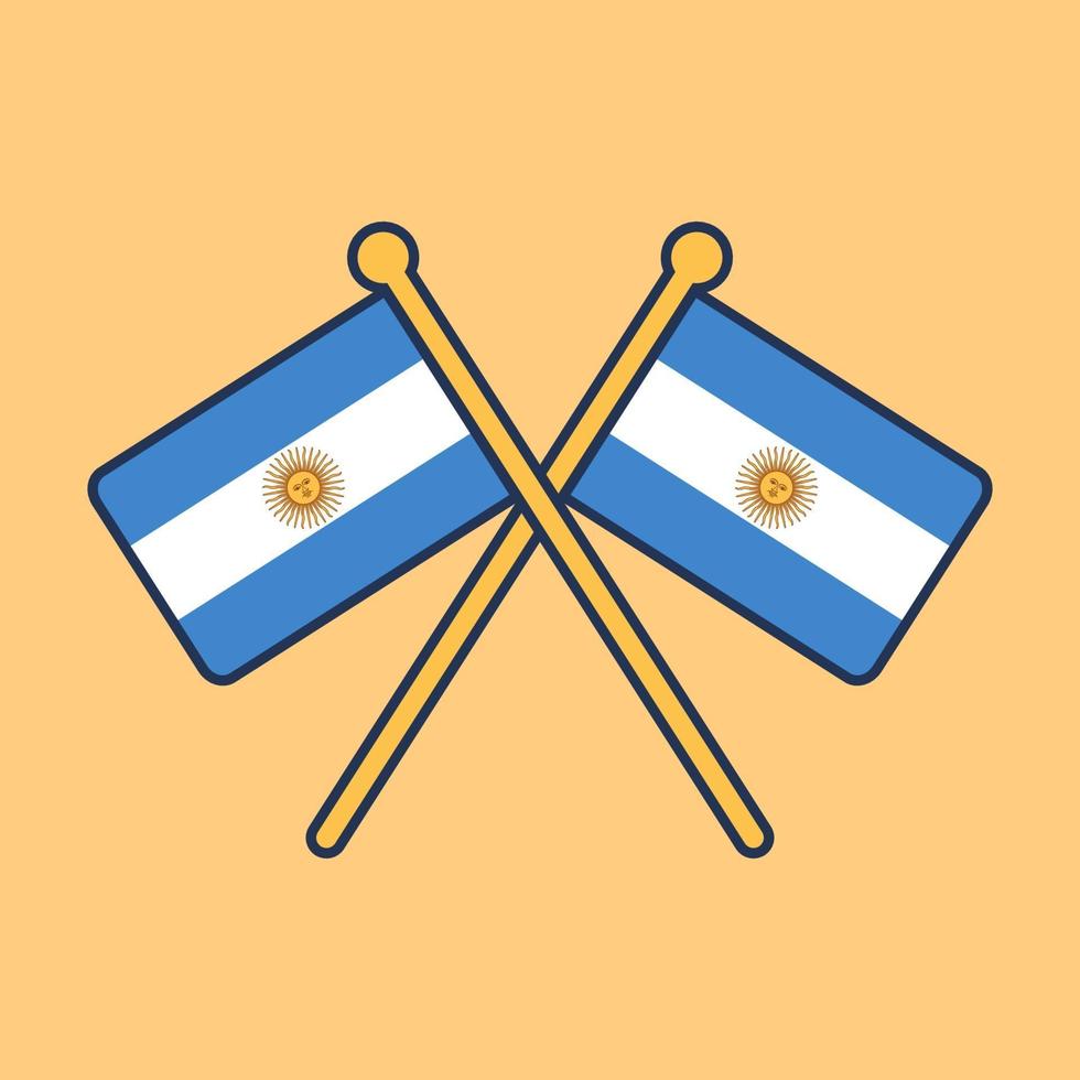 illustration d & # 39; icône de drapeau argentine vecteur