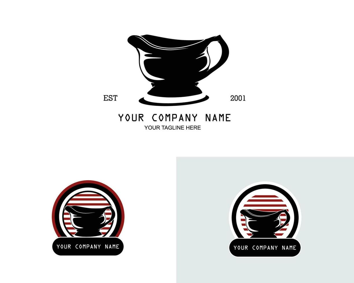 classique tasse logo collection ensemble vecteur