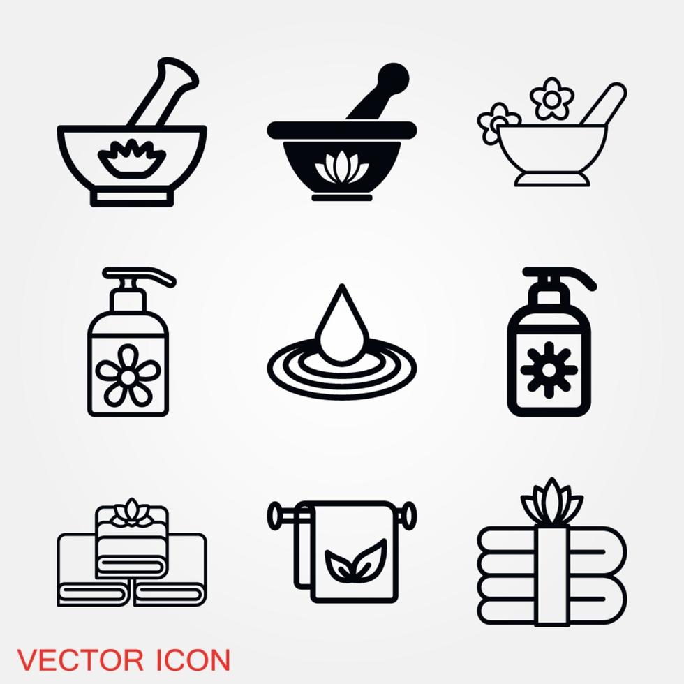 icône de l & # 39; aromathérapie, concept de spa vecteur