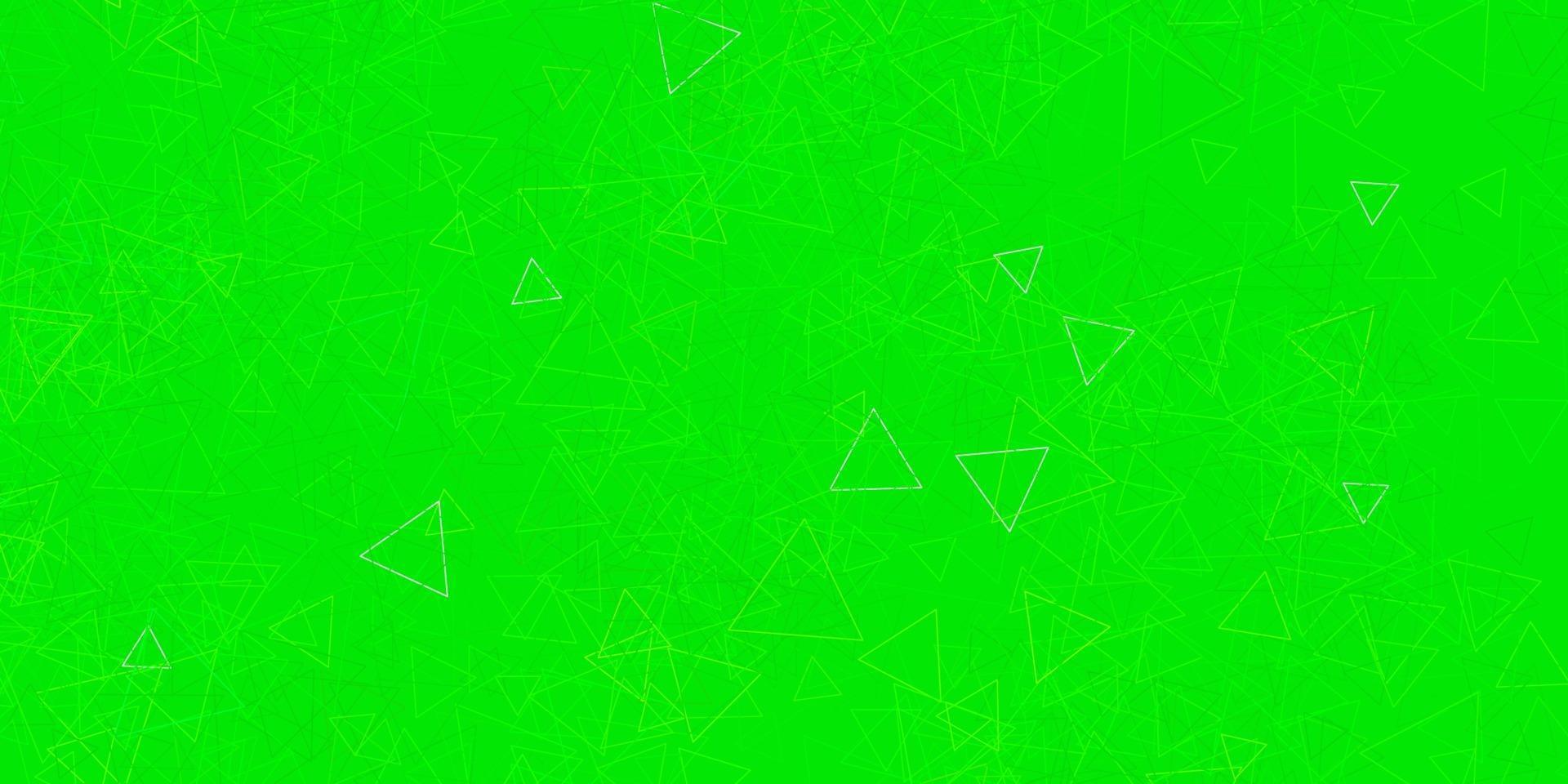 mise en page de vecteur vert foncé avec des formes triangulaires.