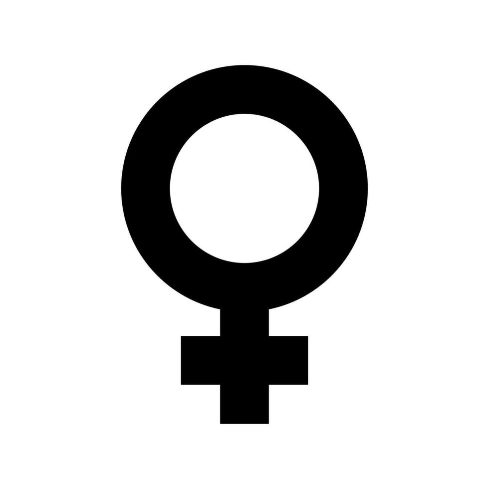 femelle le sexe symbole isolé vecteur