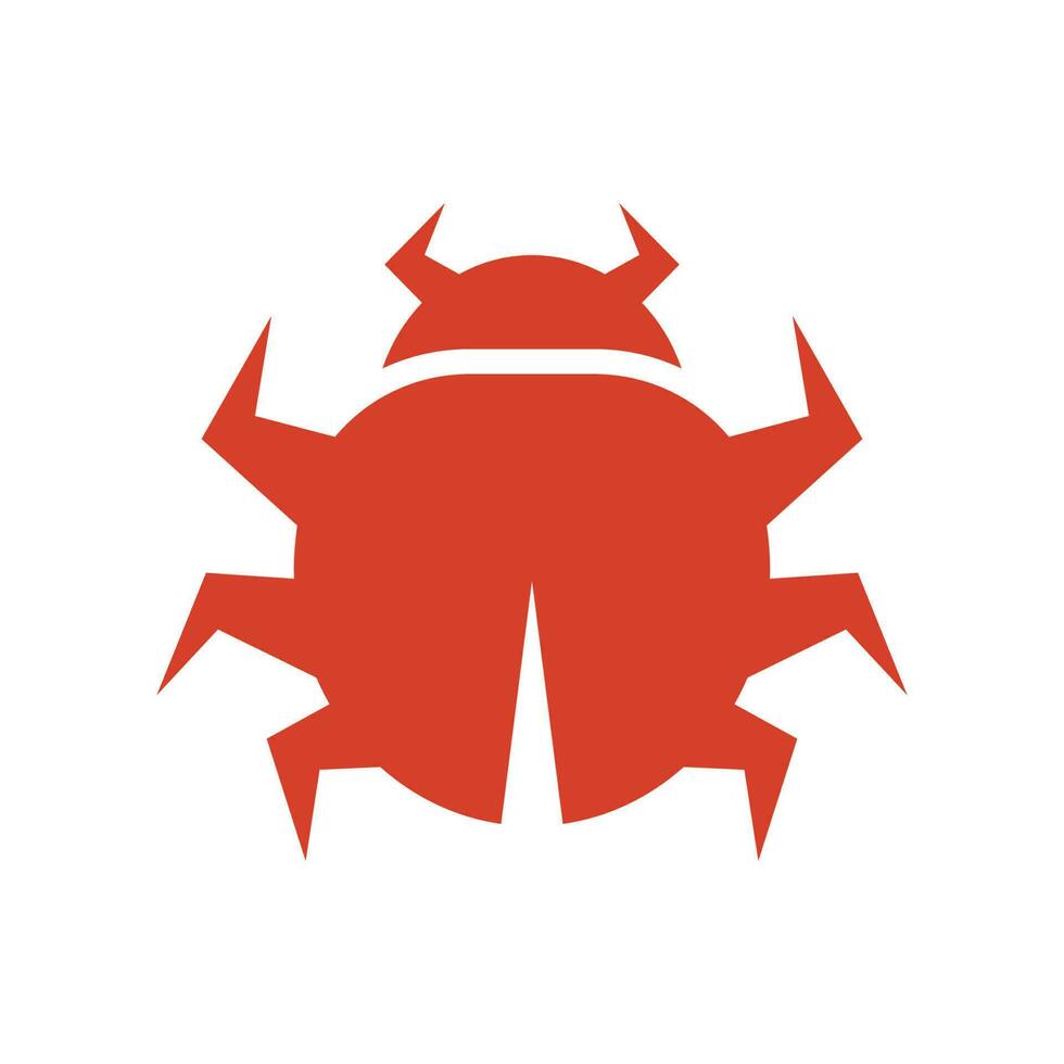malware symbole rouge isolé sur blanc Contexte vecteur