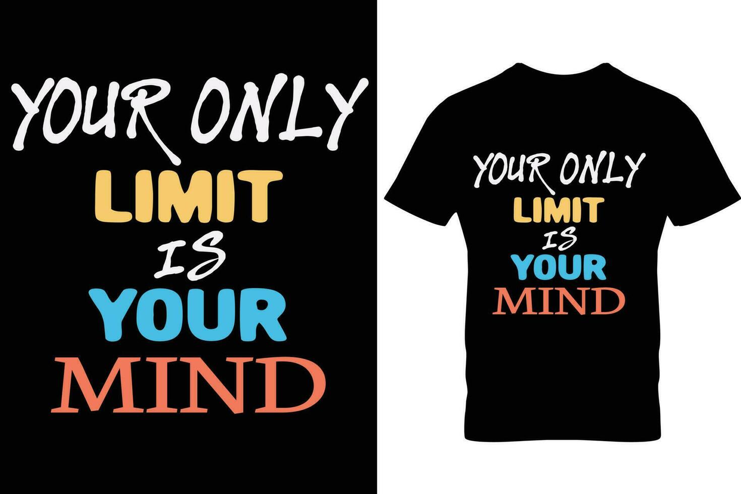 conception de t-shirt de citation de typographie de motivation vecteur