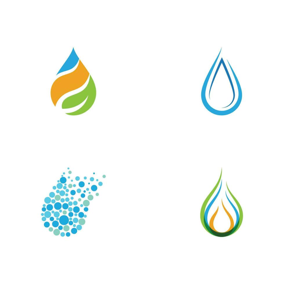 modèle de logo de goutte d'eau vecteur