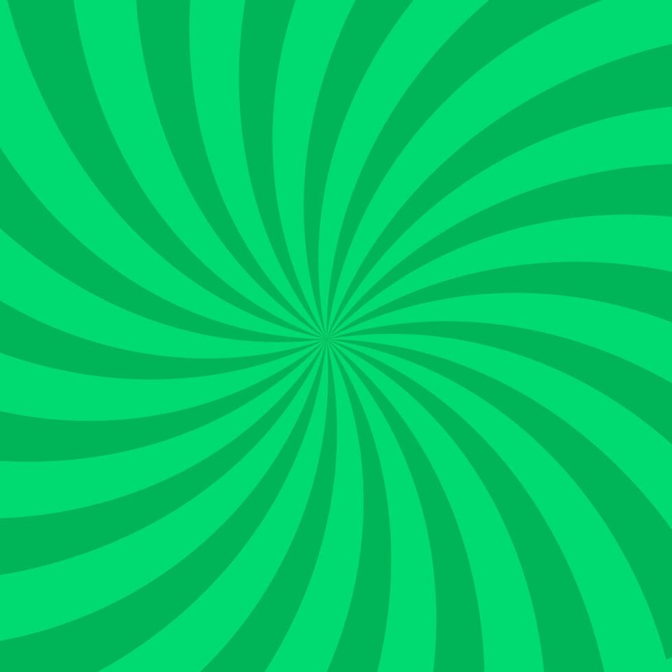 brillant vert spirale des rayons Contexte. vecteur