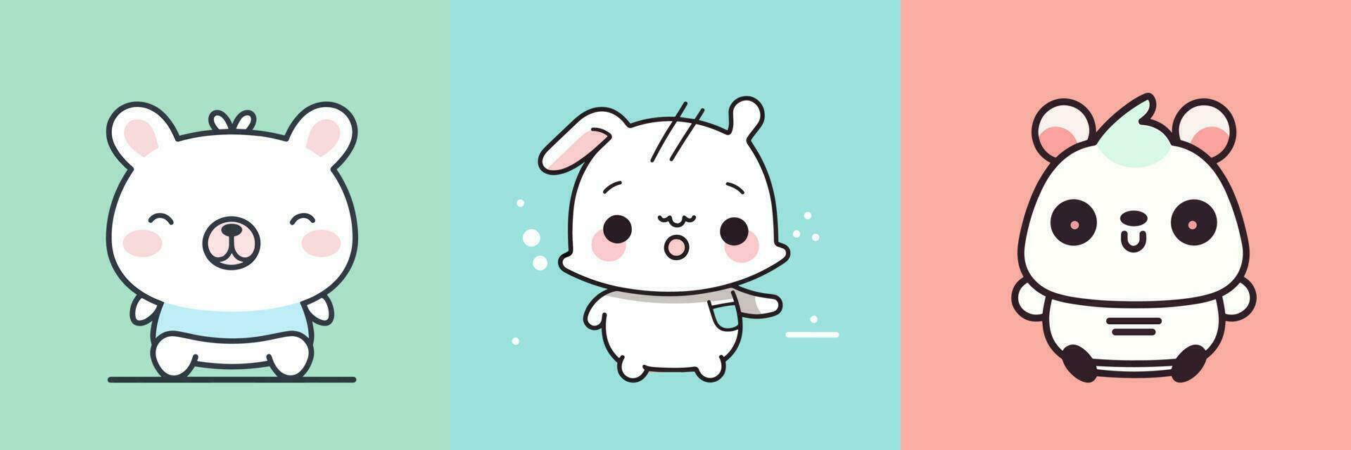 mignonne kawaii porc dessin animé illustration vecteur