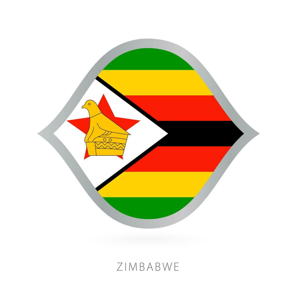 Zimbabwe nationale équipe drapeau dans style pour international basketball compétitions. vecteur