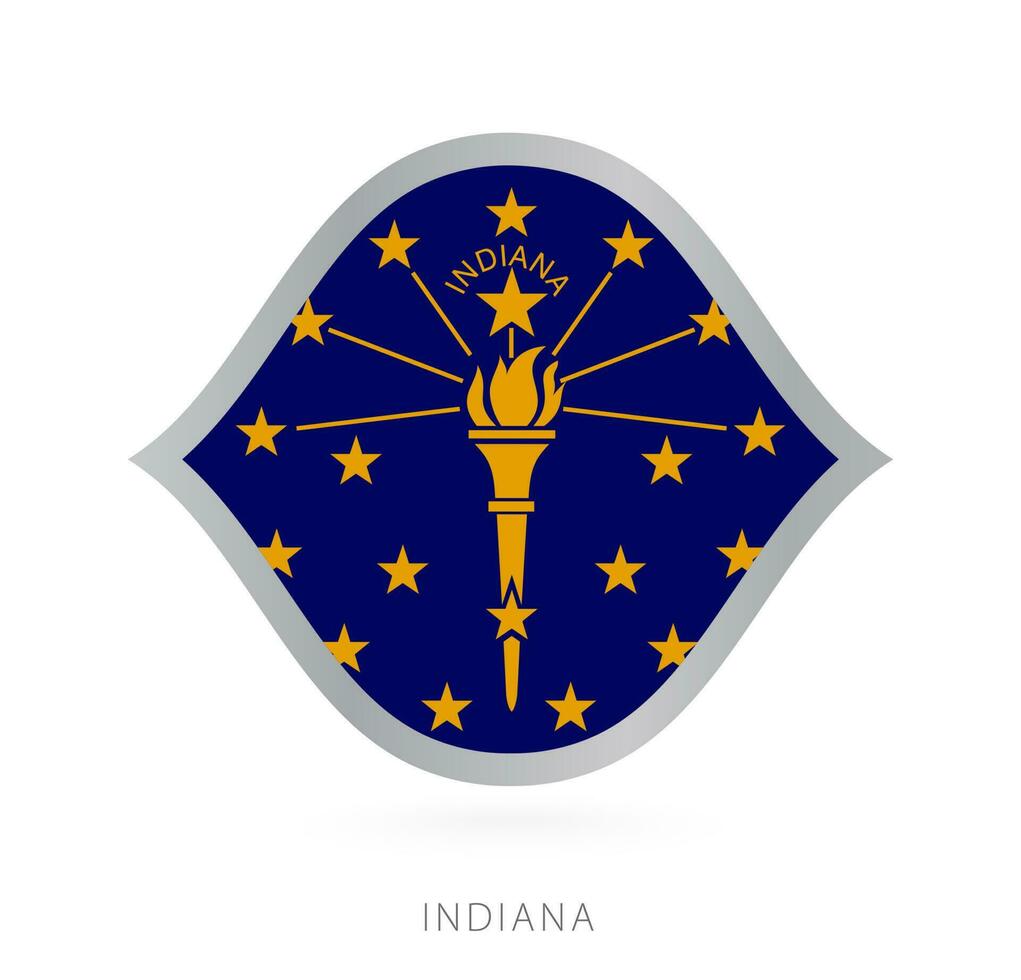 Indiana nationale équipe drapeau dans style pour international basketball compétitions. vecteur