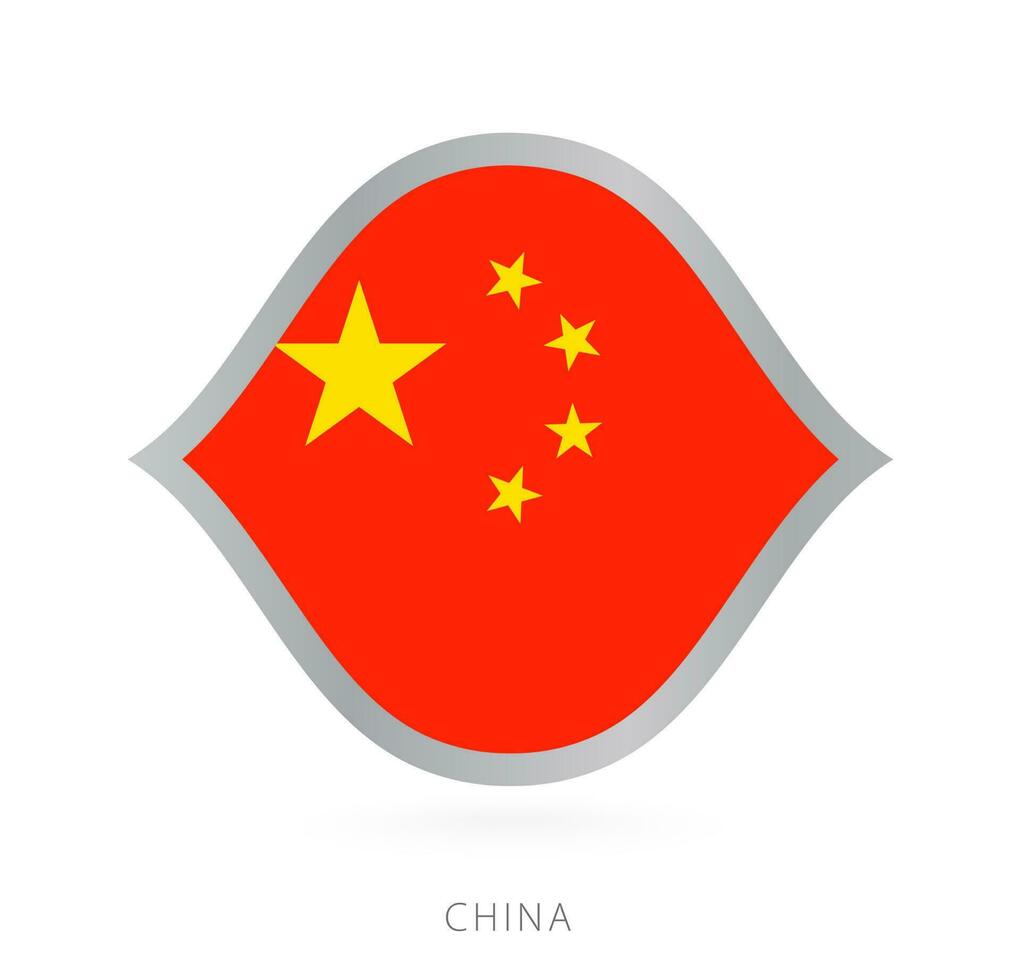 Chine nationale équipe drapeau dans style pour international basketball compétitions. vecteur