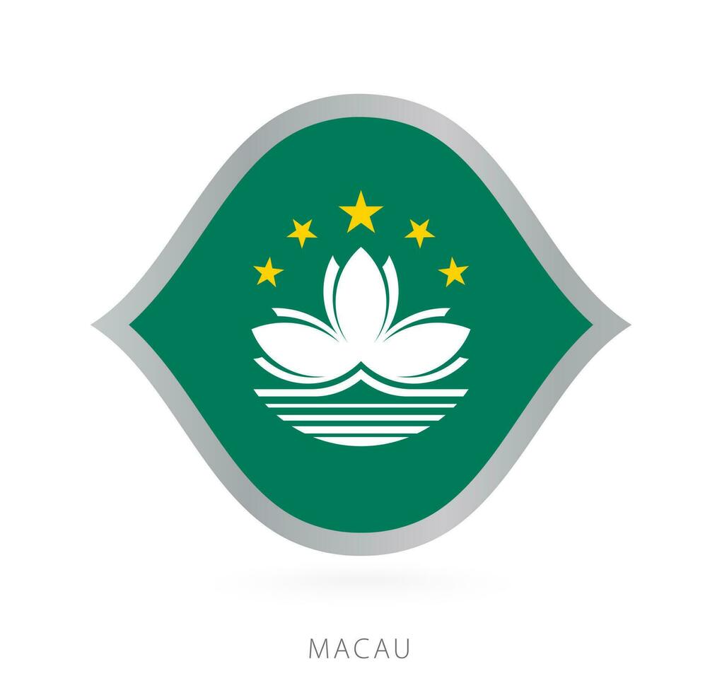 macao nationale équipe drapeau dans style pour international basketball compétitions. vecteur