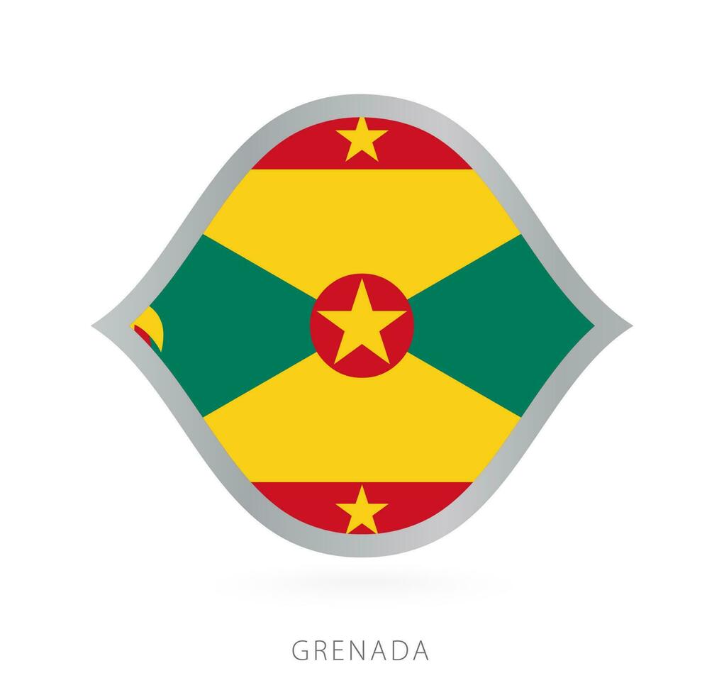 Grenade nationale équipe drapeau dans style pour international basketball compétitions. vecteur
