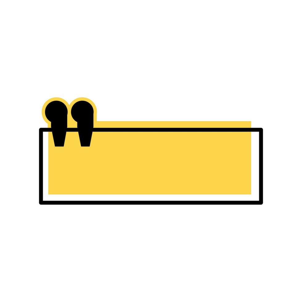 jaune abstrait étiquette forme vecteur