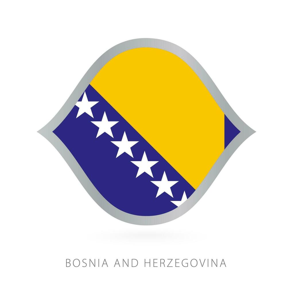 Bosnie et herzégovine nationale équipe drapeau dans style pour international basketball compétitions. vecteur