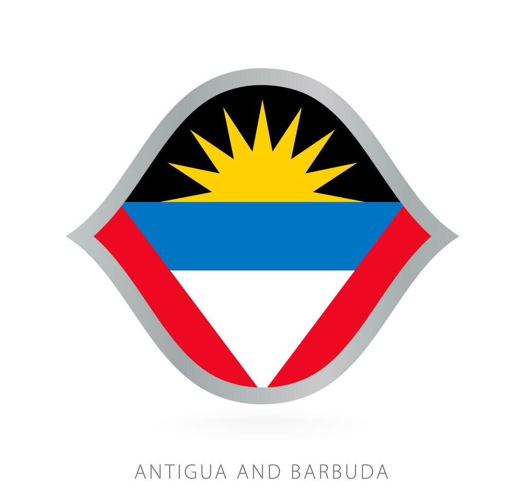 antigua et Barbuda nationale équipe drapeau dans style pour international basketball compétitions. vecteur