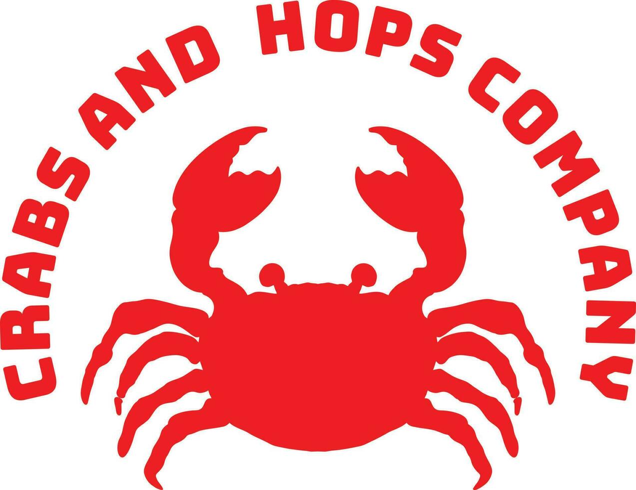 Crabe vecteur illustration dans Facile plat style isolé sur blanc Contexte. Fruit de mer produit conception modèle.
