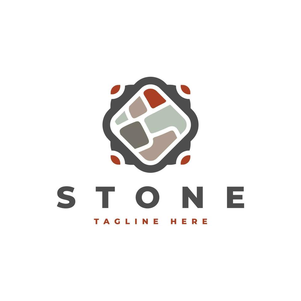 bâtiment pierre vecteur illustration logo