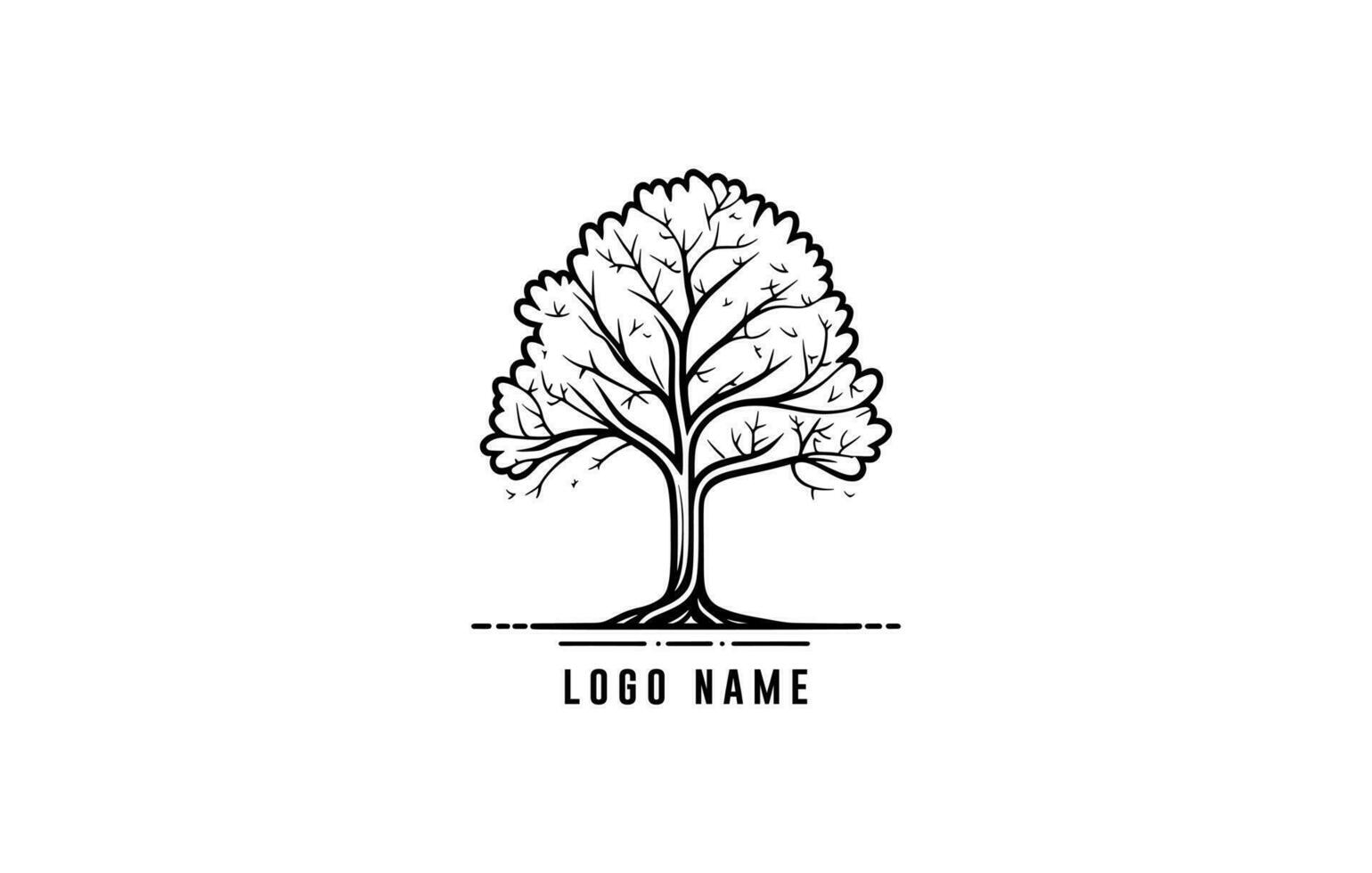 arbre contour esquisser dessin vecteur, arbre logo icône, arbre logo art dessin, plante nettoyer Facile icône, arbre icône contour style, arbre silhouette vecteur