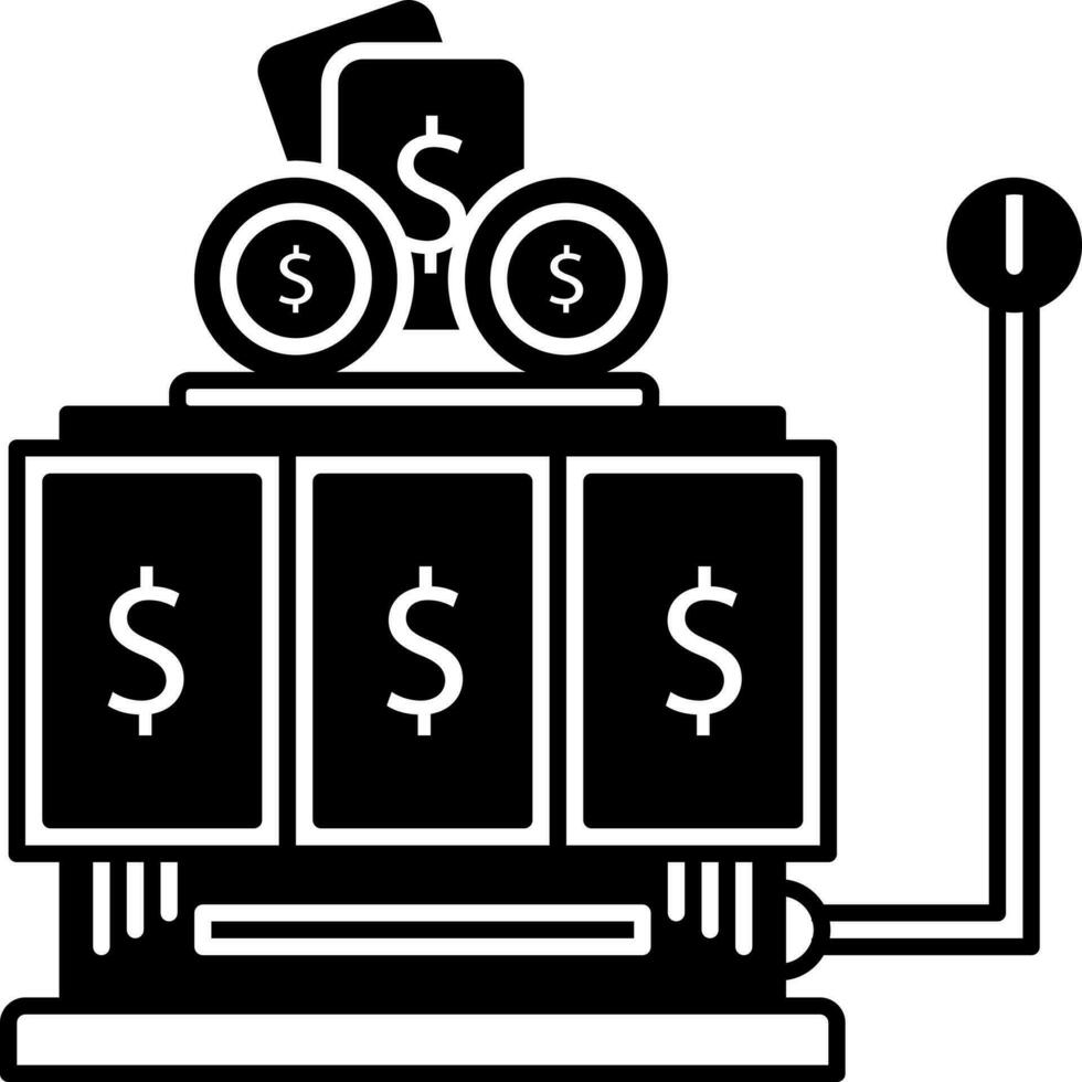 solide icône pour jeux d'argent vecteur