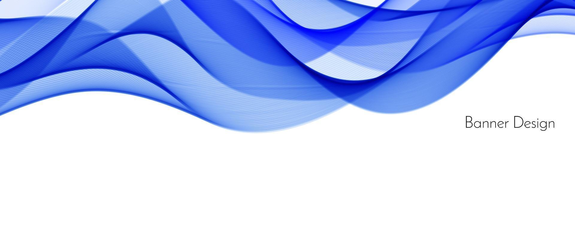 fond de bannière de conception abstraite vague moderne bleu vecteur