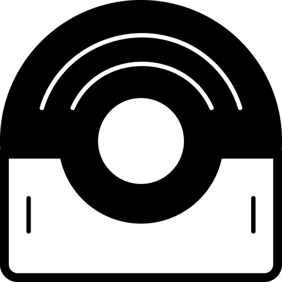 solide icône pour disque vecteur