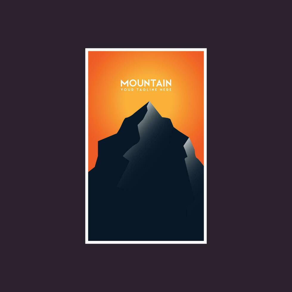 vecteur de logo de montagne