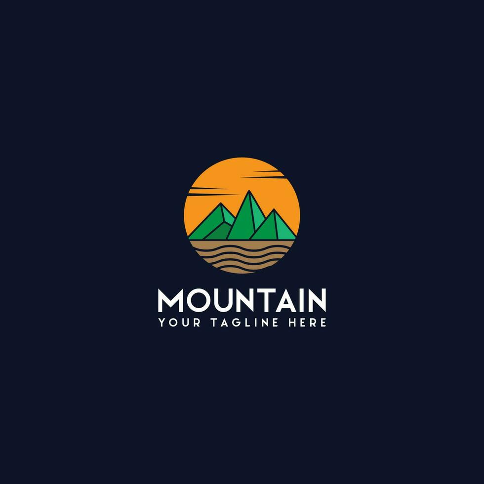 vecteur de logo de montagne