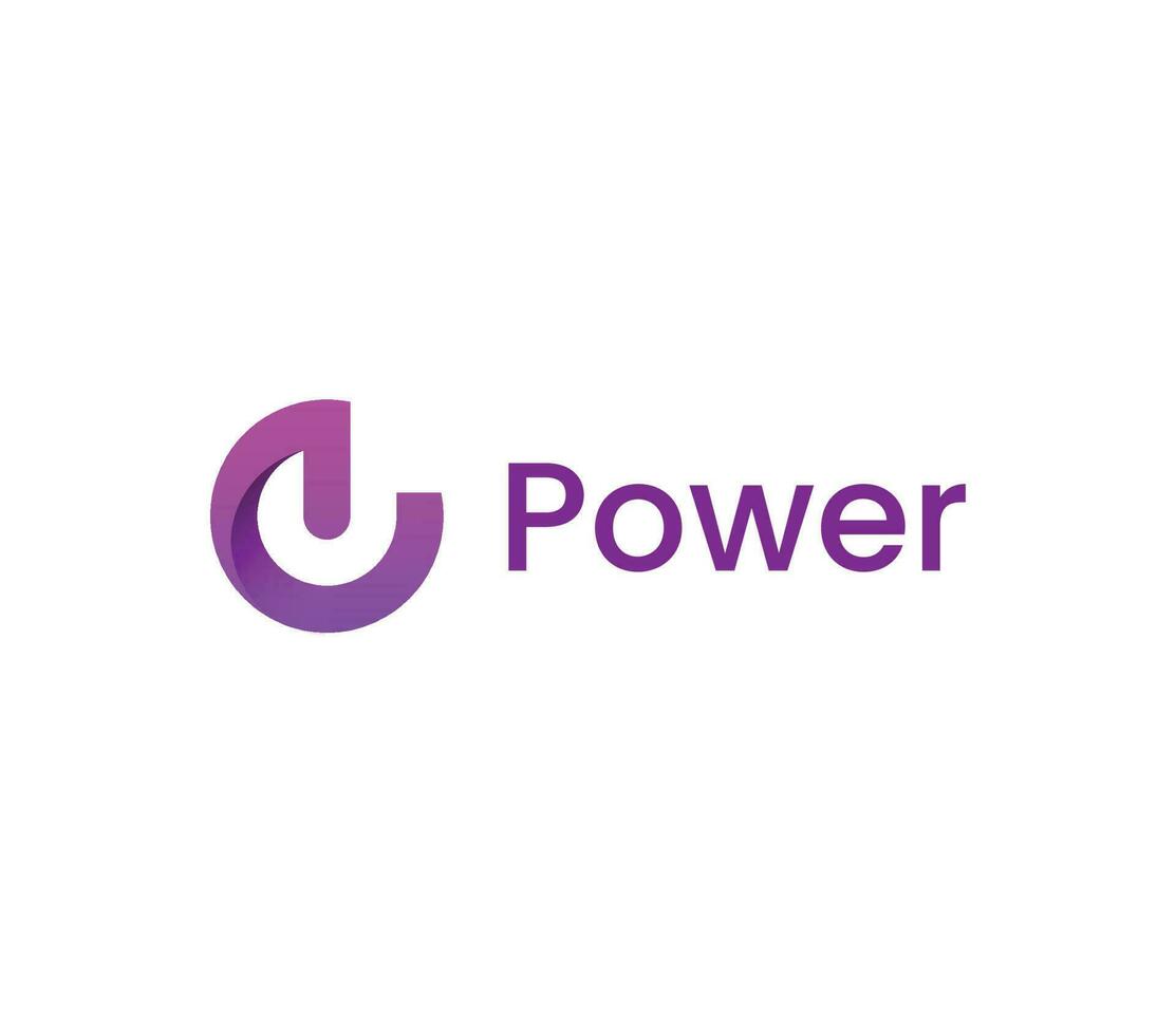conception de logo de puissance vecteur