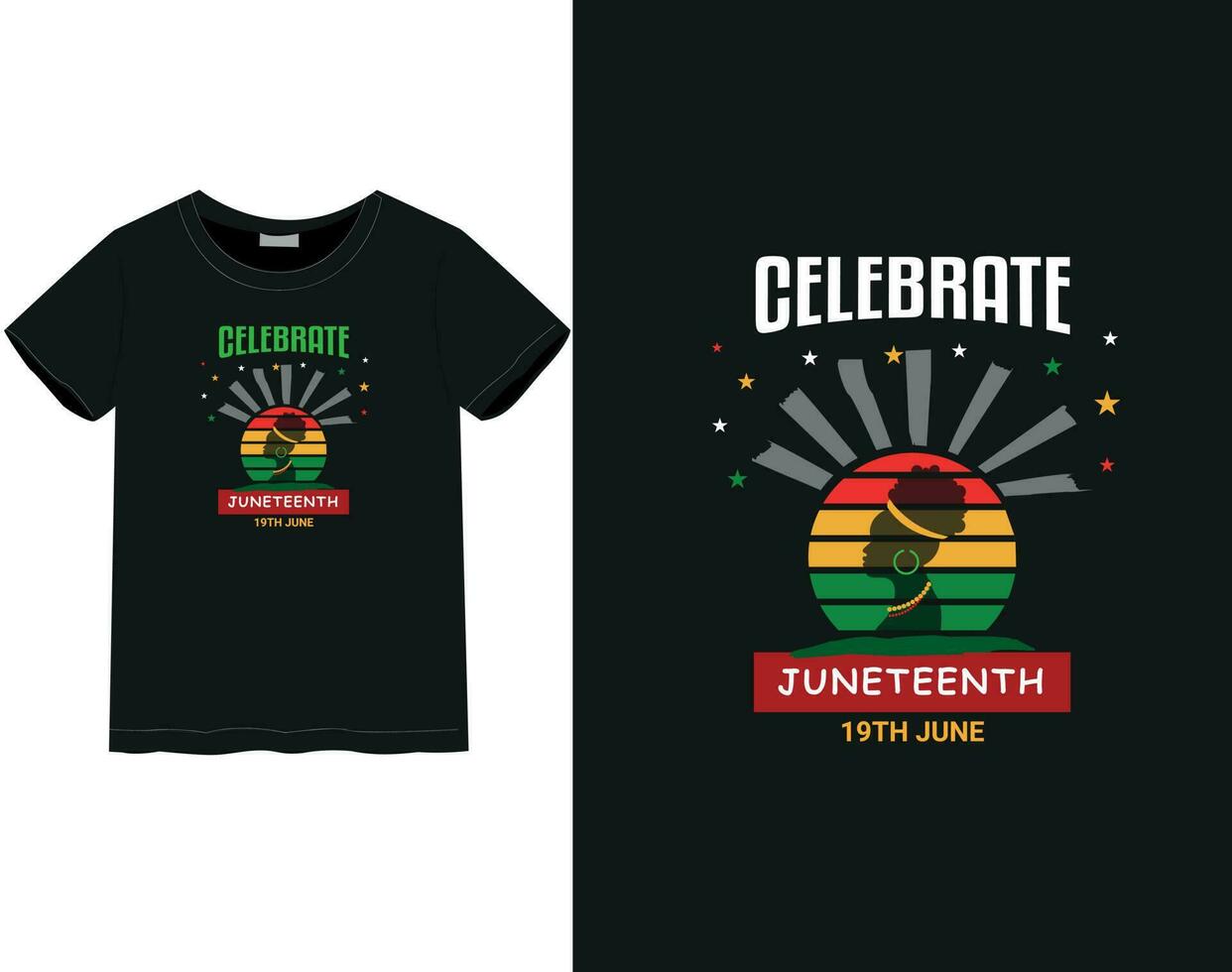 juneteenth 2023 T-shirt conception vecteur