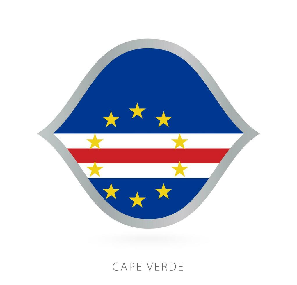 cap verde nationale équipe drapeau dans style pour international basketball compétitions. vecteur