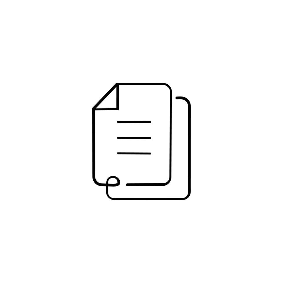 document ligne style icône conception vecteur