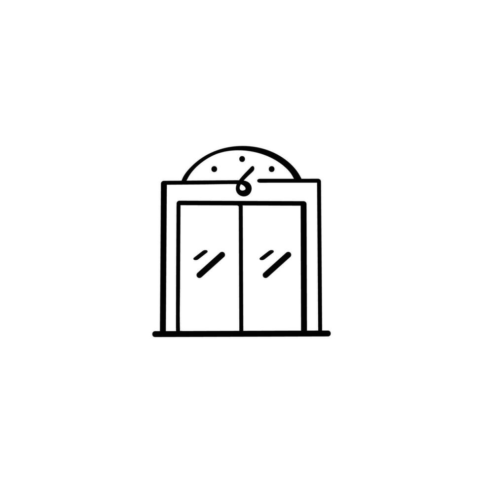 ascenseur ligne style icône conception vecteur