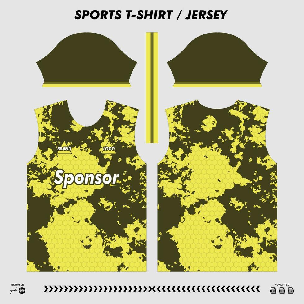 vecteur T-shirt sport conception, sublimation Jersey