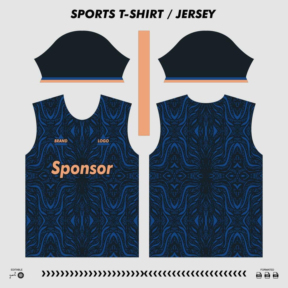 vecteur T-shirt sport conception, sublimation Jersey