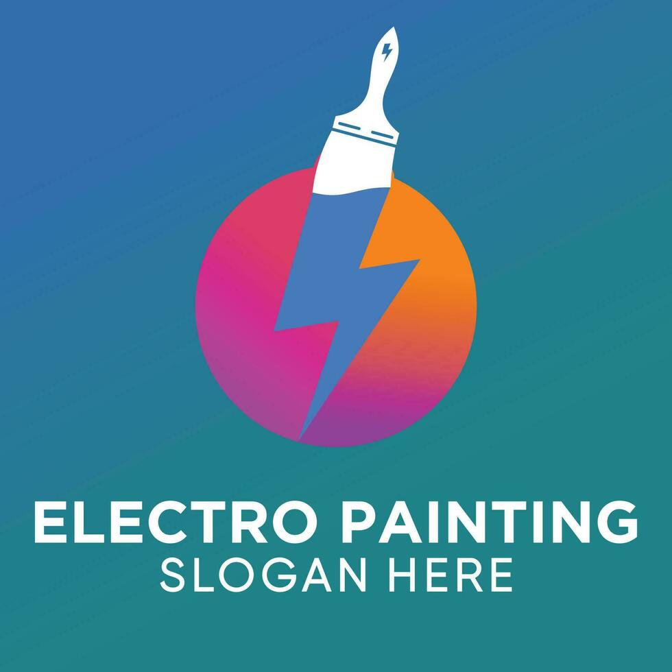 électro La peinture logo avec moderne conception prime vecteur, plein modifiable vecteur