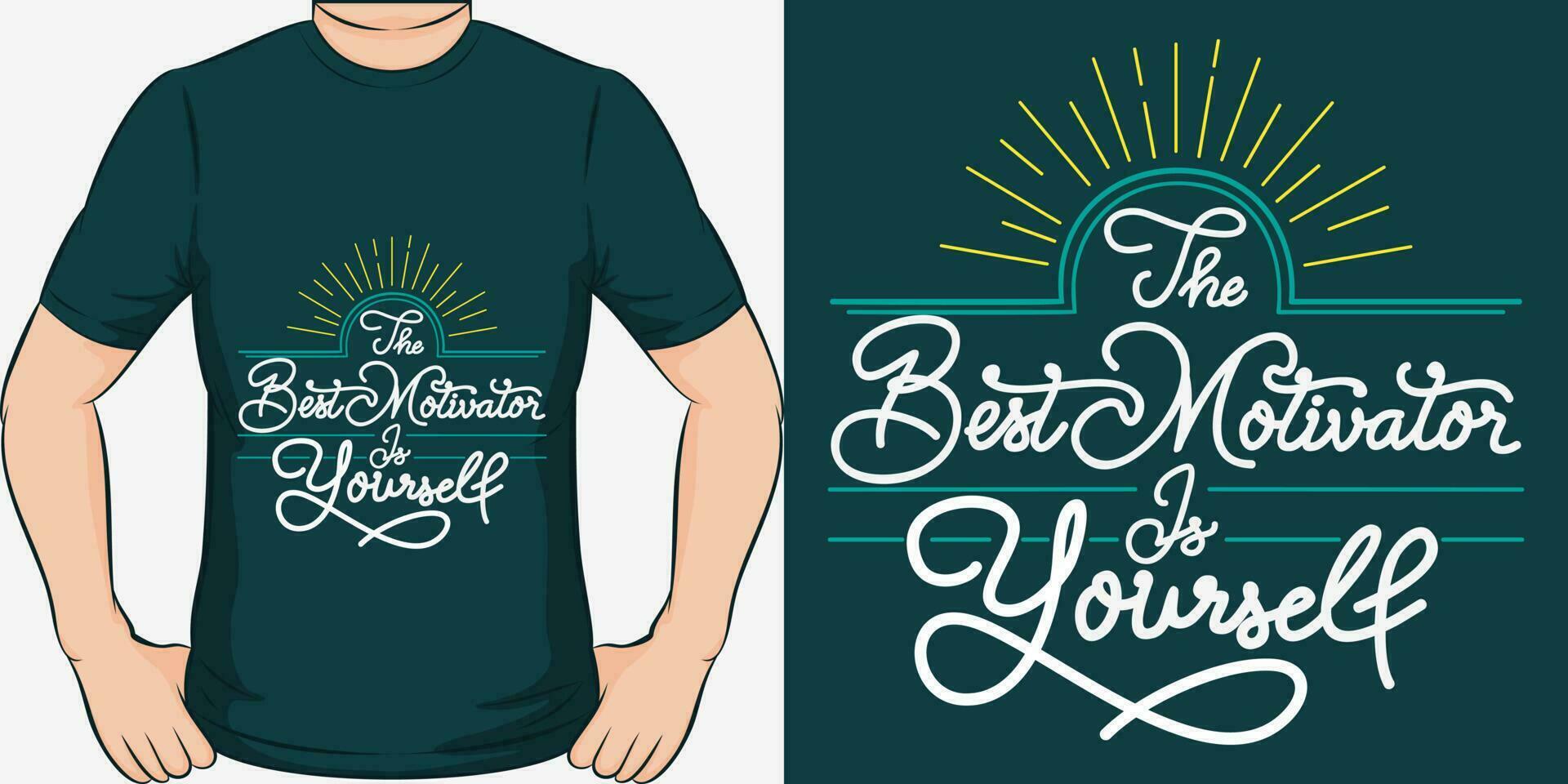 le meilleur motivateur est toi-même, de motivation citation T-shirt conception. vecteur