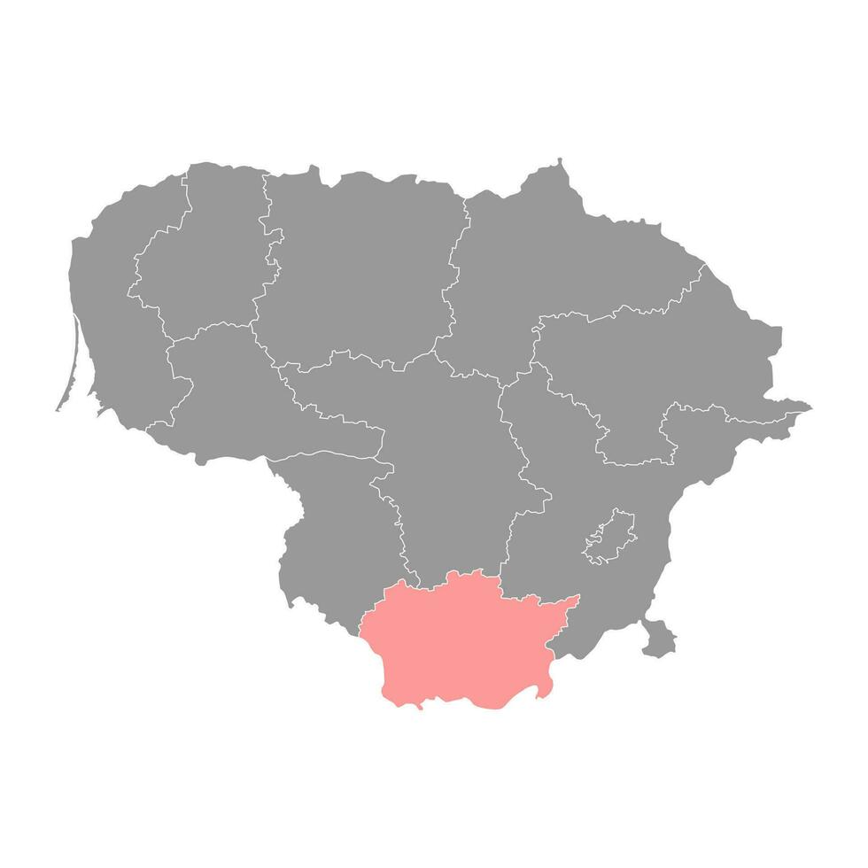 alytus comté carte, administratif division de Lituanie. vecteur illustration.