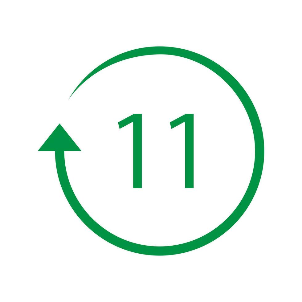 symbole de recyclage de la batterie 11 nimh. illustration vectorielle vecteur