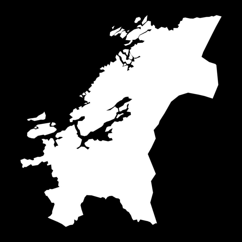 trondelag comté carte, administratif Région de Norvège. vecteur illustration.
